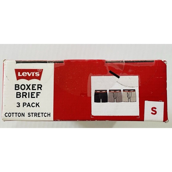 Levi’s Boxer Brief Cotton Stretch 3 Pack Style#3MB427LW Men’s S Color:AST - Picture 6 of 8